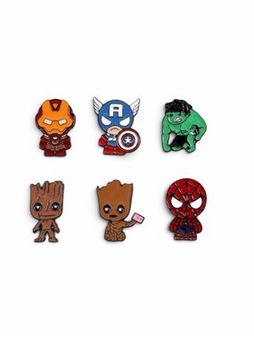 Marvel Chibi Enamel Pin Set – 6 Piece